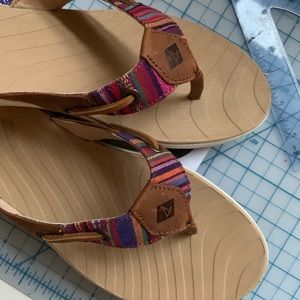 Sperry Top Sider Multi Colored Flip Flops